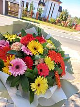 Букет цветов из:  Герберы #REPLACE_PRED# Каракулино
